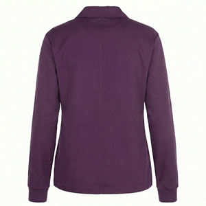 Chaqueta de uniforme médico personalizable al por mayor con cremallera frontal y cuello de camisa, elegante abrigo cálido para médicos y enfermeras - Product Image 3