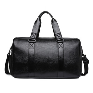 Men's Large Capacity PU Leather Duffle <b>Bag</b> with Adjustable Strap for <b>Travel</b> Gym Fitness <b>Bags</b> - Product Image 2