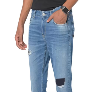 Nouveautés - Pantalons stretch pour hommes - Jeans déchirés bleus - Jeans décontractés pour hommes - Nouvelle qualité supérieure - Conception OEM - Product Image 5
