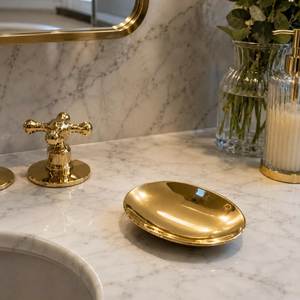 Porte-savon de luxe en laiton massif, technique de moulage à la main, design coquillage, pour ensembles de salle de bain de luxe et décoration intérieure moderne, facile à nettoyer - Product Image 4