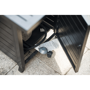 Tavolo con Braciere a Gas Propano in Alluminio da 57 Pollici, 50000 BTU, Coperchio in Vetro, Elegante Caminetto per Esterni - Product Image 6