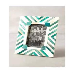 Modern <b>Square</b> Wood Eco-Friendly Embossed <b>Photo</b> <b>Frame</b> with <b>Black</b> Design Minimalist Wall Decor Vertical Orientation - Product Image 6