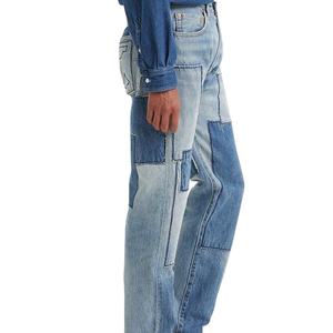 High Street Fashion <b>Jean</b> Pants for Men Custom Logo <b>Elastic</b> <b>Waist</b> Pants Manufacturer Custom Wholesale Quality Clothing Wear - Product Image 4