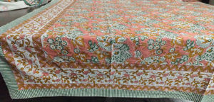 ผ้าปูโต๊ะผ้าฝ้ายสี่เหลี่ยมหรูหราทำมือ พิมพ์ลายดอกไม้ด้วยมือ สีตามสั่ง คุณภาพสูง ซักได้ เหมาะสำหรับงานแต่งงาน - Product Image 3