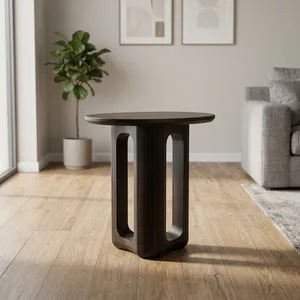 Table basse ronde en bois moderne, minimaliste, faite à la main SUNWOODD EXPO, meubles de salon - Product Image 4