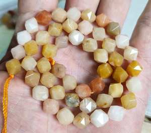 Cuentas de aventurina natural facetadas con corte de estrella para pulsera, collar, fabricación de joyería DIY - Product Image 5