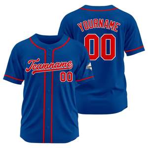 เสื้อเบสบอลผู้ใหญ่ พิมพ์ลาย ระบายอากาศได้ดี สวมใส่สบาย ทนทาน ผลิตจากเส้นใยโพลีเอสเตอร์ 100% ป้องกันแบคทีเรีย แขนสั้น รับผลิตตามแบบ - Product Image 3