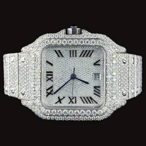 Reloj de Lujo con Diamantes de Moissanita y Cuarzo, Estilo Hip Hop, para Hombre, Ideal para Fiestas - Product Image 1