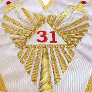 Badges Maçonniques Vintage en Cuir Brodé de Perles, Fabrication Personnalisée en Gros, Haute Qualité, Service OEM, Dernier Style - Product Image 5