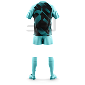 Uniforme d'équipe de rugby professionnel, écologique, coupe-vent, imprimé, col en V, jersey léger, short, broderie 3D, antibactérien - Product Image 2