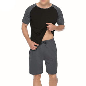 Factory Customized Men's 2-Piece Graphic <b>Knitted</b> T-Shirt Shorts <b>Set</b> Breathable Cotton Casual Cost-Effective Printed Logo Summer - Product Image 5