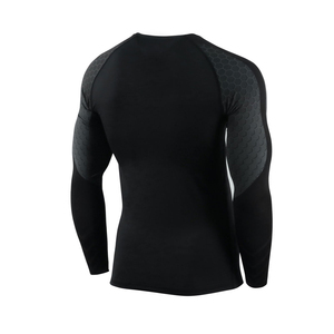 Custom Men's <b>Compression</b> Rash Guard <b>Shirt</b> Full Sleeve Quick Dry Breathable Eco-Friendly Spandex/Polyester Plain Dyed 120g Front - Product Image 4