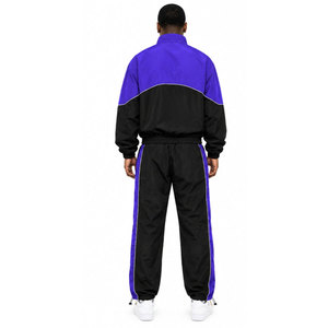 Conjunto Deportivo Cortavientos 2027, Colores Personalizados, Logotipo Personalizado, Hombros Caídos, Impermeable, Chaqueta y Pantalón de 2 Piezas con Cierre - Product Image 3