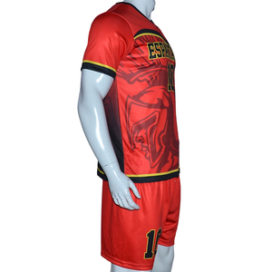 Uniforme de football pour hommes de qualité supérieure - Meilleur prix, nouveau design, 100% polyester, séchage rapide, manches courtes, logo personnalisé sur le devant - Product Image 3