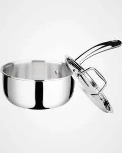 Dependable stainless steel sauce <b>pan</b> with thick base <b>and</b> smooth surface for home cooks boiling soups stews gravies <b>and</b> sauces - Product Image 5