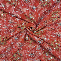 Tissu en dentelle filet africaine nigériane écologique très demandé, richement perlé à la main, pour robe George, pour mariage, pour femme