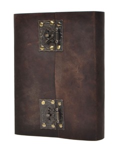 Carnet en cuir avec fermoir en laiton, fait main, relié en cuir gaufré, carnet de croquis et journal de voyage - Product Image 3