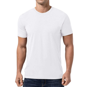 Camiseta Casual de Punto para Hombre, Cuello Redondo, Color Sólido, Negra, Lisa, Teñida, Cómoda - Product Image 2