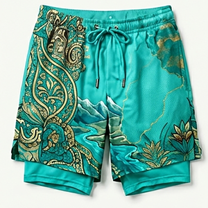 Pantalones Cortos Casuales de Playa para Hombre, Resistentes al Agua, Ideales para Vacaciones, Natación y Deportes Acuáticos - Product Image 4