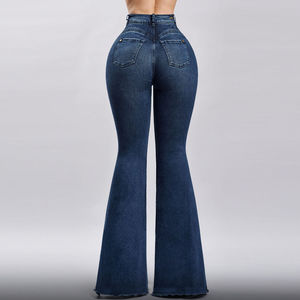 HAMIO SPORTS Women Distressed Wide Leg <b>Denim</b> Jeans <b>Stretch</b> Breathable Quick Dry Eco-Friendly Regular Fit Casual Vintage Premium - Product Image 3