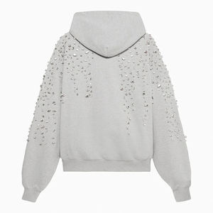 Sweat à capuche vintage noir en molleton 100 % coton, lavage à l'acide, pour homme, avec double face réversible et motif écossais en flanelle - Product Image 5