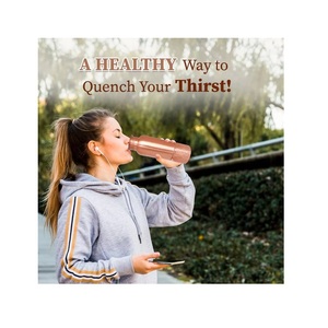 Elegante Botella de Cobre de Diseño con Acabado Brillante, Perfecta para un Estilo de Vida Moderno, Hidratación Saludable y Opción de Regalo Premium - Product Image 3