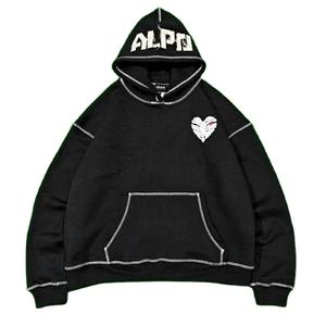 Sweat à capuche en molleton 100 % coton pour homme, coupe classique, respirant, avec poche avant personnalisable, 340 grammes, tricoté - Product Image 2