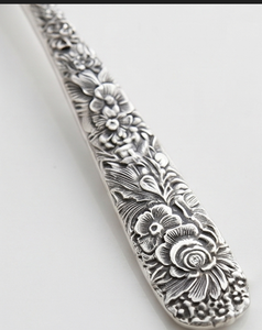 Ensemble de couverts élégants en acier inoxydable à motif floral, poli miroir, compatible lave-vaisselle, pour mariage, cuillère, fourchette, couteau - Product Image 2