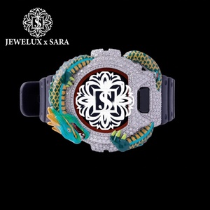 Reloj de Diamantes de Lujo Más Vendido, Completamente Cubierto de Diamantes, Perfecto para el Estilo Hip Hop, Correa de Goma, Ícono de la Moda, Disponible a Precio de Fábrica - Product Image 1