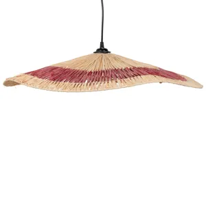 Pantalla de ratán natural europeo sostenible al por mayor barata superventas luces colgantes ecológicas para sala de estar y dormitorio - Product Image 4