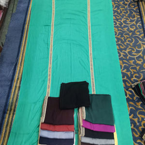 Pañuelo árabe de invierno estilo Kashka de viscosa AHE de color liso al por mayor con doble encaje central cosido, duradero - Product Image 1