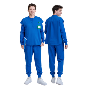 Vêtements médicaux pour hôpital, très demandés, en rayonne/PE/spandex, ensembles de blouses médicales tendance pour femmes infirmières, coupe large, fabrication FMF, OEM/ODM. - Product Image 3
