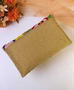 Bolso de Mano Rectangular Hecho a Mano con Bordado Floral, Cierre de Cremallera, Textil de Algodón, para Viajes y Fiestas, Regalo de Boda, Decoración - Product Image 3