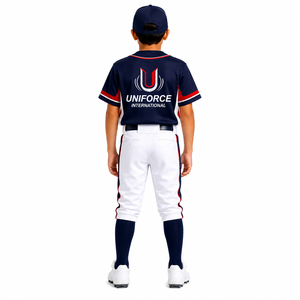 Conjunto de Uniforme de Béisbol Juvenil Personalizado 2026, Jersey y Pantalones de Béisbol Sublimados para Niños, Ropa Deportiva Transpirable de Manga Corta, 100% Poliéster - Product Image 3