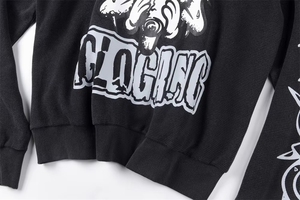 Sweat-shirt à capuche décontracté surdimensionné pour homme, effet usé, chaud, style streetwear, doublure polyester/coton, écologique - Product Image 4