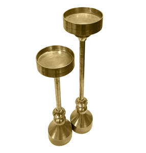 Bougeoir en laiton de vente chaude avec finition en or et métal en laiton fabriqué dernier bougeoir conçu - Product Image 4