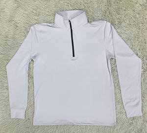 Sweat-shirt léger pour homme à col montant et fermeture éclair courte, personnalisable avec logo OEM/ODM, idéal pour le golf, les activités de plein air et les uniformes. - Product Image 4