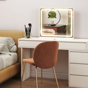 Specchio LED da Trucco con Cornice in Alluminio, Dimmerabile, 3 Modalità di Colore, Funzione Memoria per Illuminazione Camera da Letto e Bagno - Product Image 3
