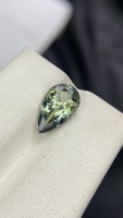 Piedra de Tanzanita Natural Certificada, Sin Calentar, de Color Biológico, Corte en Forma de Pera, con Excelente Color, Zoisita Natural, 3.37 Quilates, Claridad Loupe