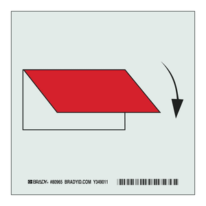 Letrero de Papel Fotoluminiscente Plegable BradyGlo para Señalización de Emergencia y Áreas de Trabajo - Product Image 3