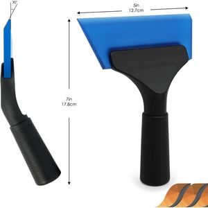 Raspador de goma pequeño de 5 pulgadas para <span class=keywords><strong>tintado</strong></span> de ventanas, limpiacristales para coche, espejos y puertas de ducha, herramienta azul para limpieza de baños y parabrisas - Product Image 4