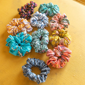 Multi coloured stretchable scrunchies fabric <b>rubber</b> band soft elastic hair accessories ponytail holder gifts for women girls - Product Image 2