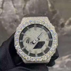 Starspire Jewels - Reloj de Lujo con Moissanita VVS Premium, Correa Plateada, Tamaño Personalizable, Mecánico Analógico, 3 bar, Clásico y Moderno - Product Image 1