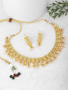 Dreamidea 18K Gold Plated Stainless Steel Jewelry Set for Women Chunky Trendy Engagement Party Wedding <b>Gift</b> Necklace Earrings - Product Image 5
