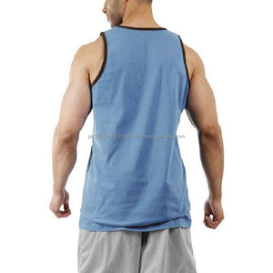 Camiseta sin Mangas Extra Grande para Hombre, Personalizable, de Algodón y Elastano, para Verano, Estilo Urbano, Cuello Redondo - Product Image 4