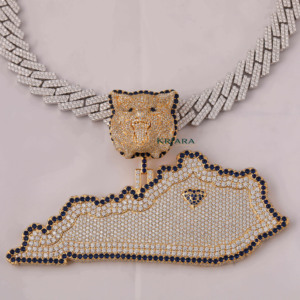 Collier pendentif panthère en argent 925 plaqué or 18 carats avec moissanite, bijoux de luxe sur le thème des animaux, unisexe - Product Image 4