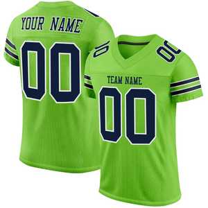 Camiseta de Fútbol Americano para Hombre, Cuello en V, Manga Corta, Tejido de Malla de Poliéster Transpirable, Diseño Personalizado con Número de Equipo, Directo de Pakistán - Product Image 6