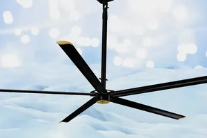Ventilador de Techo HVLS de Alta Velocidad y Bajo Volumen de Grado Industrial AUSTAR ASGL125, Aleación de Aluminio, Seis Aspas Grandes, Acabado Negro, Comercial - Product Image 4
