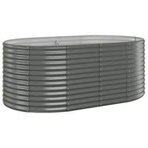 Grand lit de jardin surélevé en acier gris thermolaqué, durable, pour pots et jardinières - Product Image 2