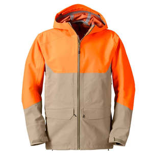 Veste de chasse imperméable orange fluo haute visibilité, manteau de terrain extérieur respirant et coupe-vent, équipement de performance, vêtements pour hommes - Product Image 1